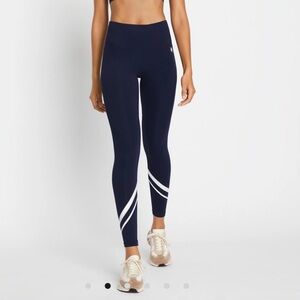 Tory Sport Weightless Chevron Leggings - Navy